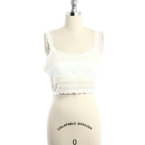 Pins and Needles Crochet trimmed bralette/crop top